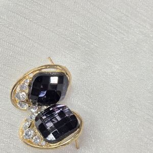 Elegant Black and Gold Earrings